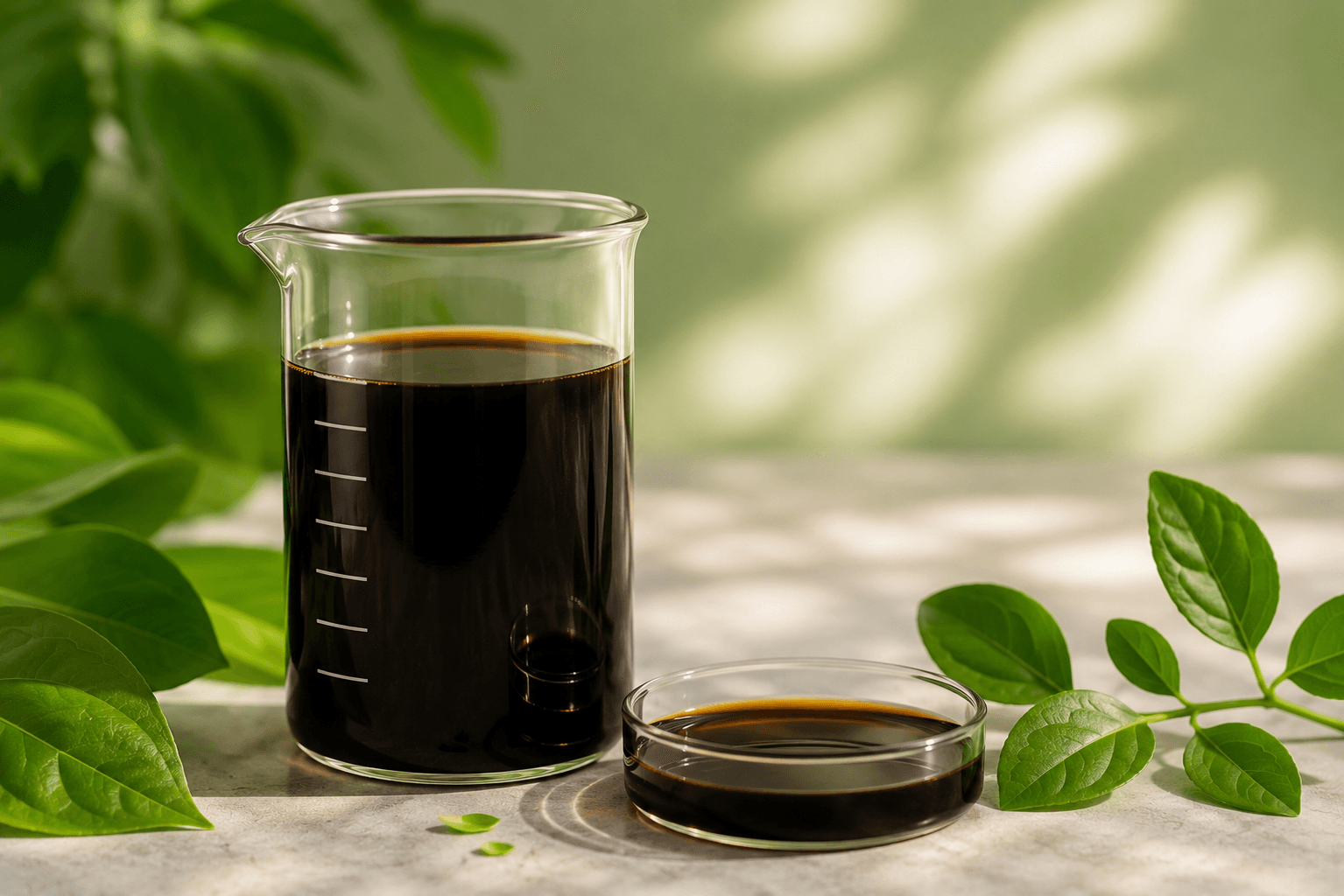 Silicon humate concentrate — dark liquid
